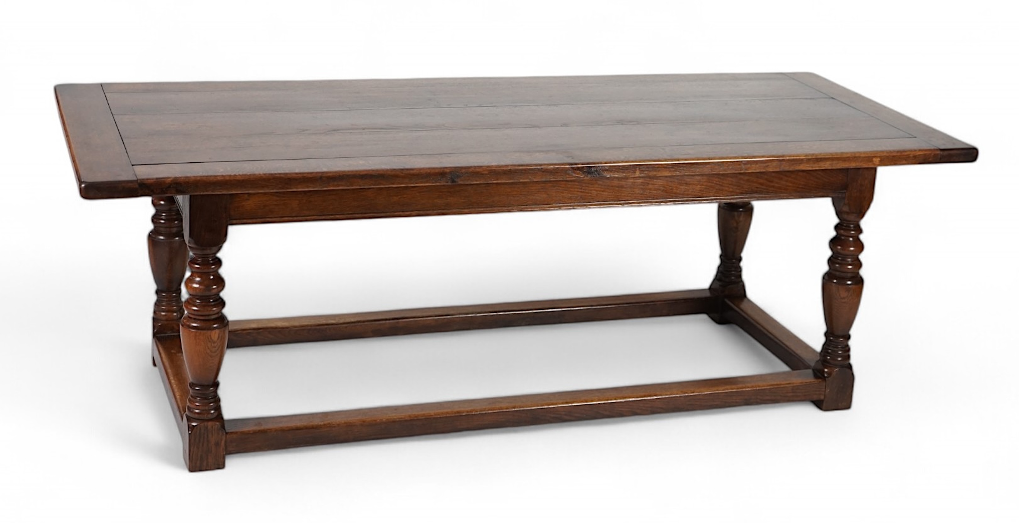 A 17th century style oak refectory table